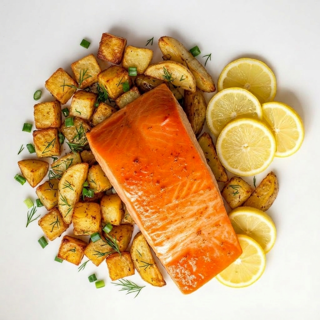 Salmon with Sautéed Potatoes